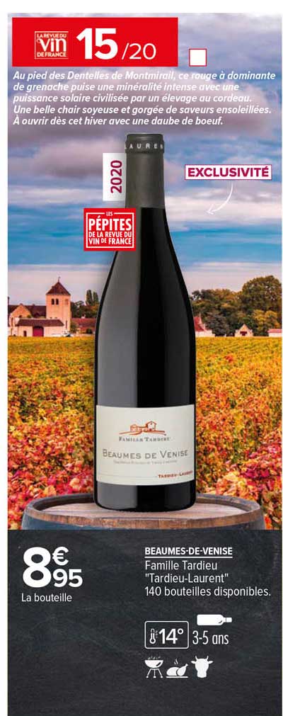 beaumes-de-venise famille tardieu "tardieu-laurent" 2020