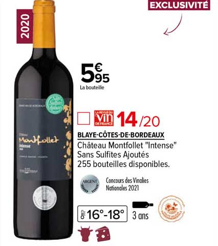 blaye-côtes-de-bordeaux château montfollet "intense"