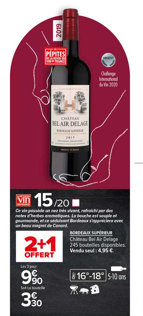 bordeau supérieur château bel air delage