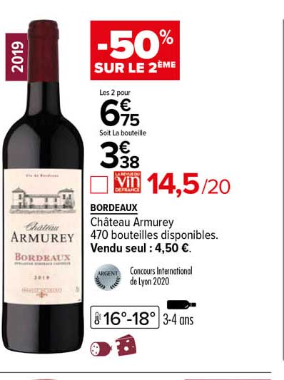Bordeaux Château Armurey -50% Sur Le 2ème