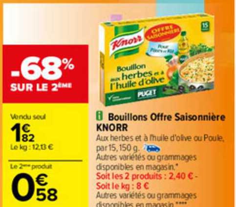 Bouillons Offre Saisonnière Knorr