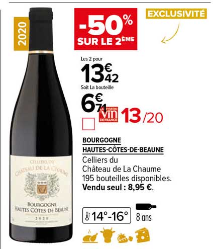 Bourgogne Hautes-côtes-de-beaune Celliers Du Château De La Chaume 2020