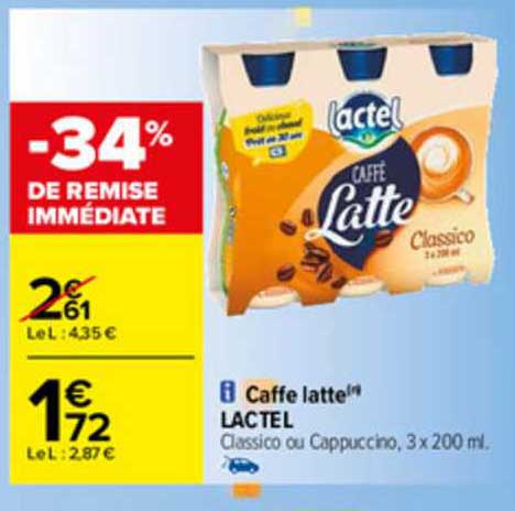 caffe latte lactel