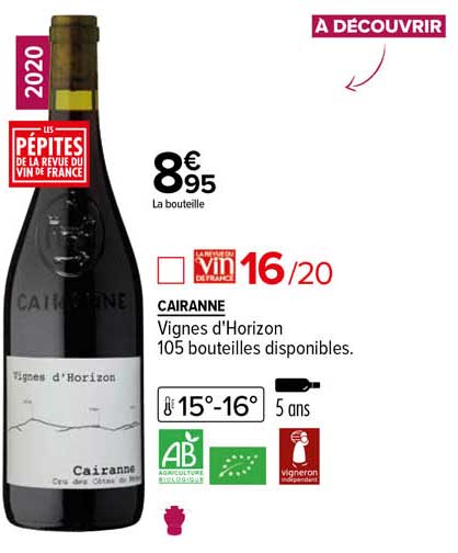 cairanne vignes d'horizon 2020