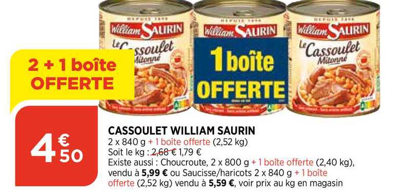 cassoulet william saurin