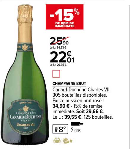 champagne brut canard-duchêne charles VII