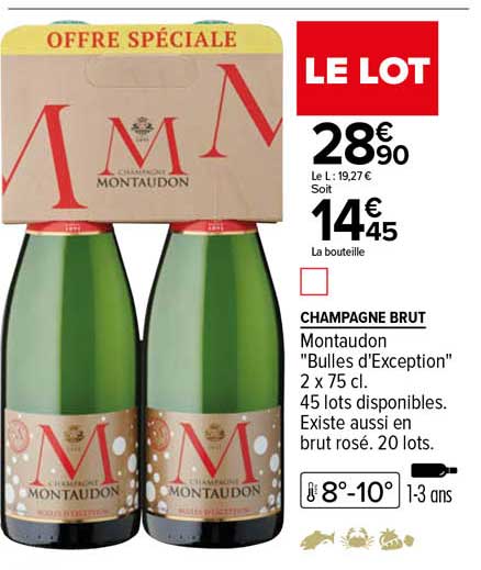 champagne brut montaudon "bulles d'exception"
