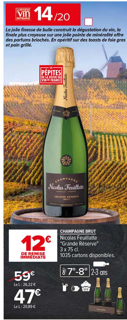 champagne brut nicolas feuillatte "grande réserve"