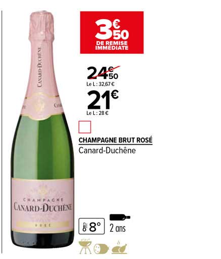 champagne brut rosé canard-duchêne