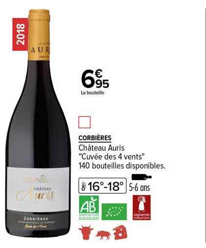 Corbières Château Auris "cuvée Des 4 Vents"
