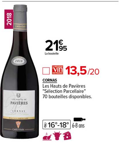 cornas les hauts de pavières "sélection parcellaire" 2018