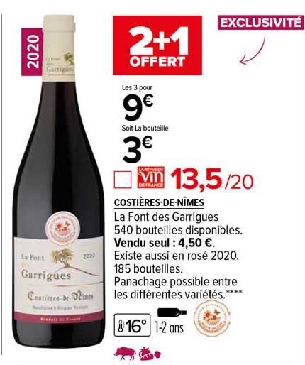 Costières-de-nîmes La Font Des Garrigues 2020