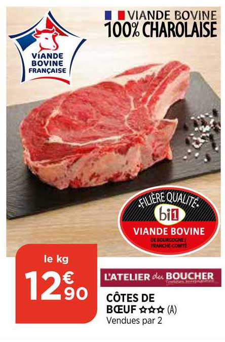 côtes de boeuf l'atelier du boucher