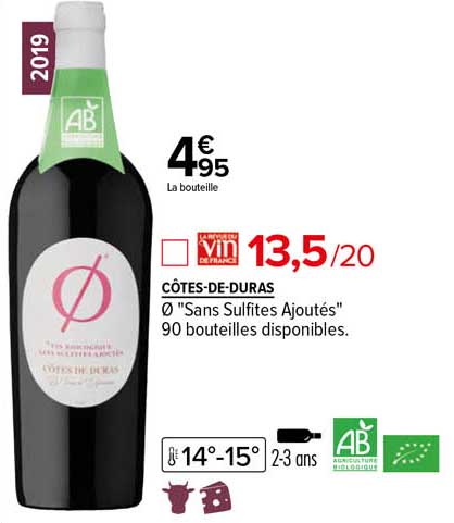 côtes-de-duras Ø "sans sulfites ajoutés"