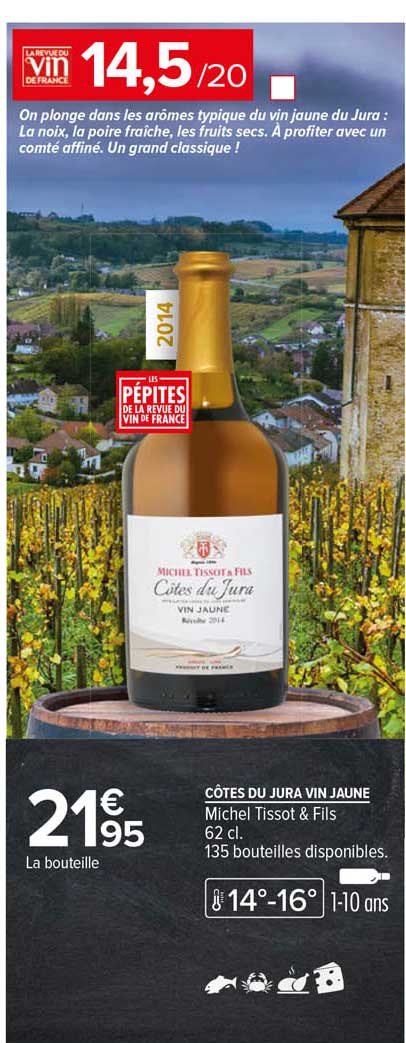 côtes du jura vin jaune michel tissot & fils 2014