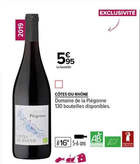 côtes-du-rhône domaine de la piégonne 2019