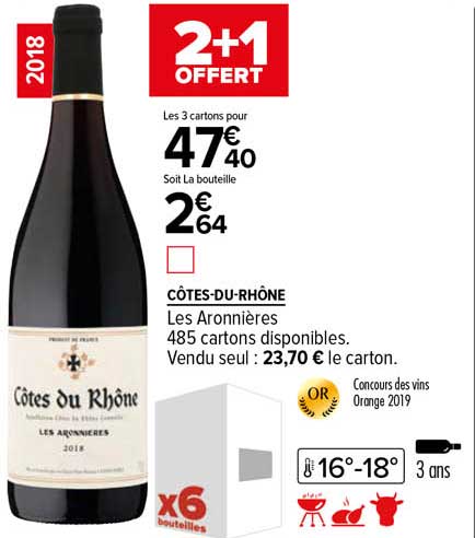 côtes-du-rhône les aronnières 2018
