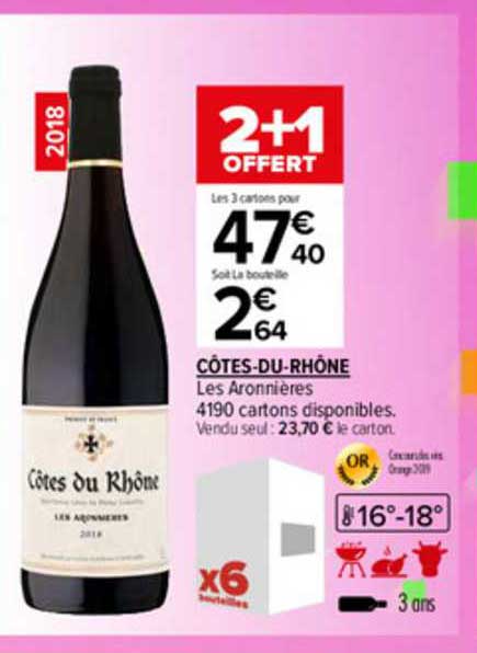 côtes-du-rhône les aronnières 2018