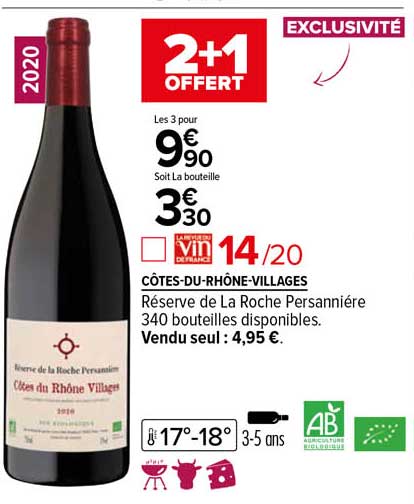 côtes-du-rhône-villages réserve de la roche persannière 2020