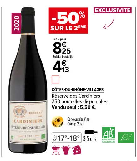 Côtes-du-rhône-villages Réserve Des Cardiniers 2020
