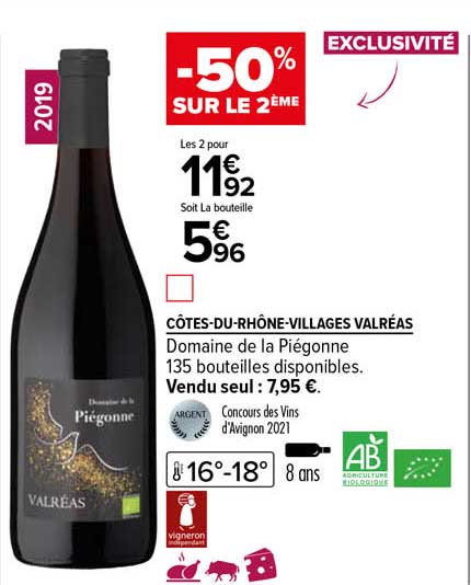 côtes-du-rhône-villages valréas domaine de la piégonne 2019