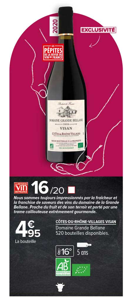 côtes-du-rhône-villages visan domaine grande bellene 2020