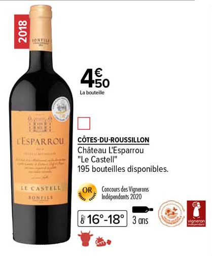 côtes-du-roussillon château l'esparrou "le castell"