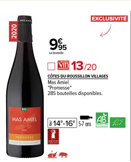 côtes-du-roussillon villages mas amiel "promesse" 2020