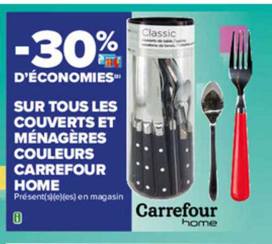 Couverts Et Ménagères Couleurs Carrefour Home