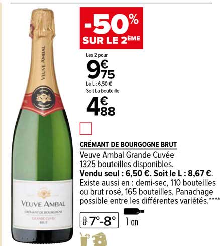 crémant de bourgogne brut veuve ambal grande cuvée