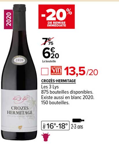 crozès-hermitage les 3 lys 2020