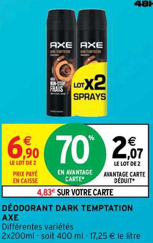 déodorant dark temptation axe