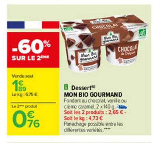 dessert mon bio gourmand