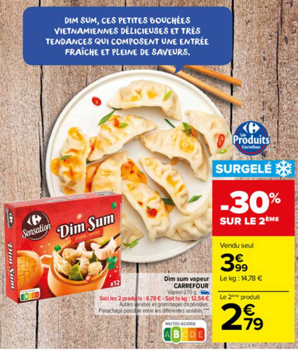 dim sum vapeur carrefour