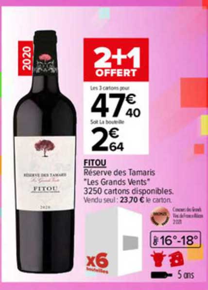 fitou réserve des tamaris "les grands vents" 2020
