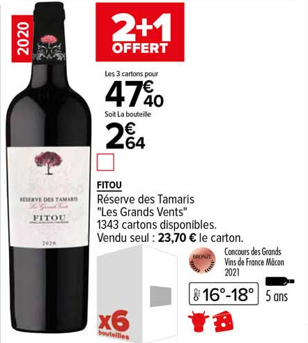 fitou réserve des tamaris "les grands vents" 2020