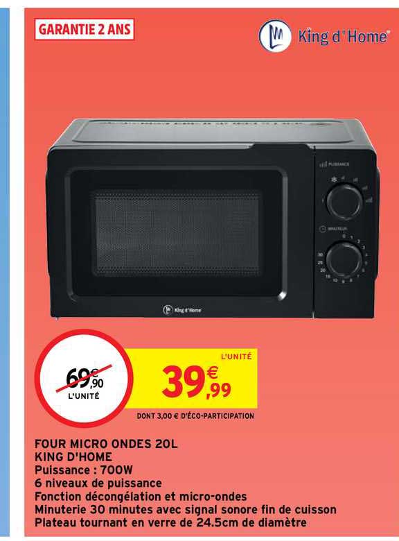 four micro ondes 20l king d'home