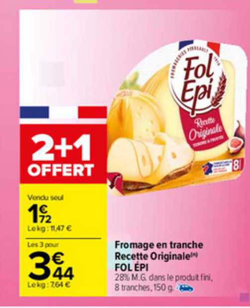 fromage en tranche recette originale fol épi