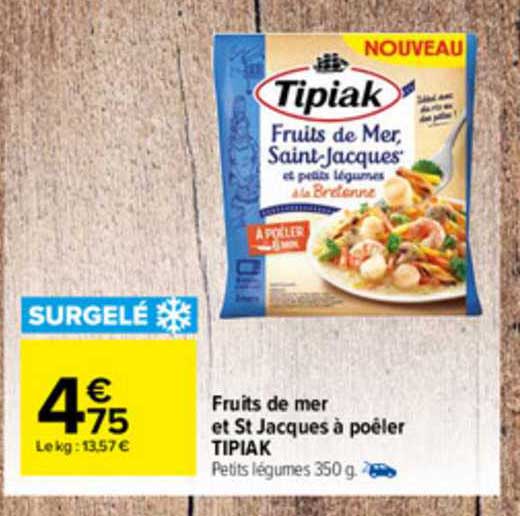 fruits de mer et st jacques à poêler tipiak