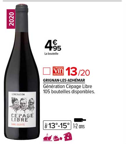 grignan-les-adhémar génération cèpage libre 2020