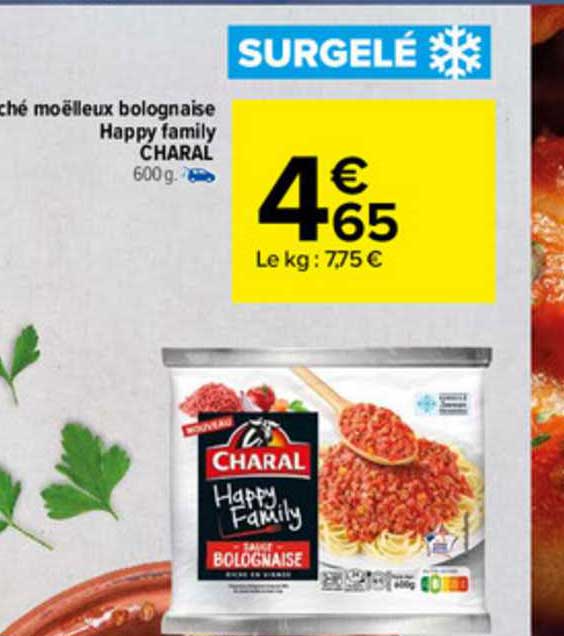 Haché Moëlleux Bolognaise Happy Family Charal