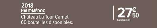 haut-médoc château la tour carnet 2018