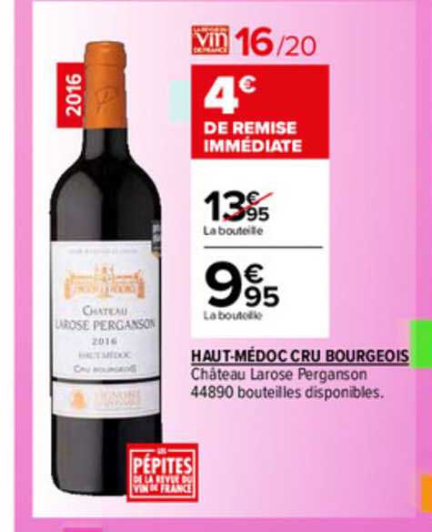 Haut-médoc Cru Bourgeois Château Larose Perganson 2016