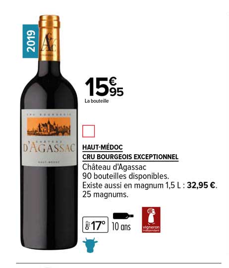 haut-médoc cru bourgeois exceptionnel château d'agassac