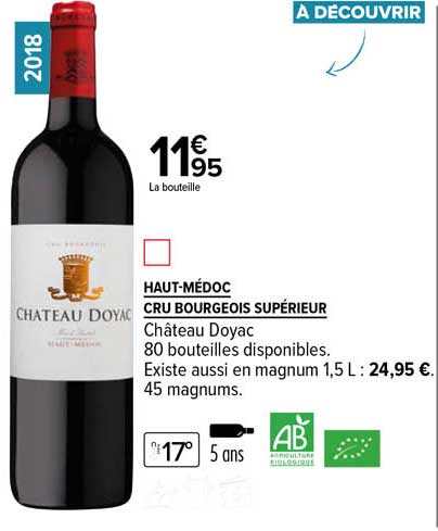 haut-médoc cru bourgeois supérieur château doyac