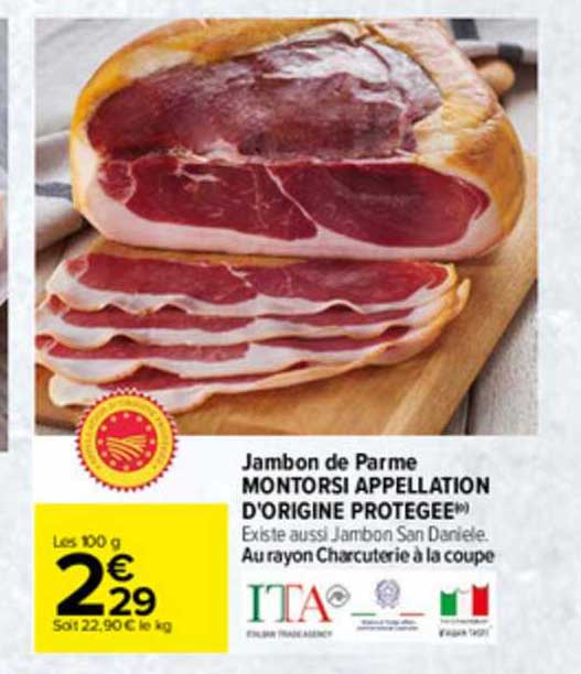 Jambon De Parme Montorsi Appellation D'origine Protegée
