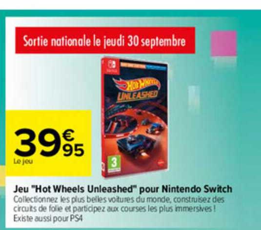 jeu "hot wheels unleashed" pour nintendo switch