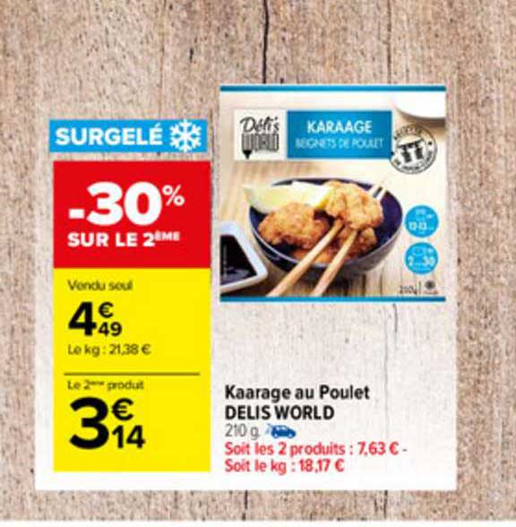 kaarage au poulet delis world