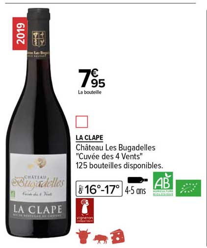 la clape château les bugadelles "cuvée des 4 vents"
