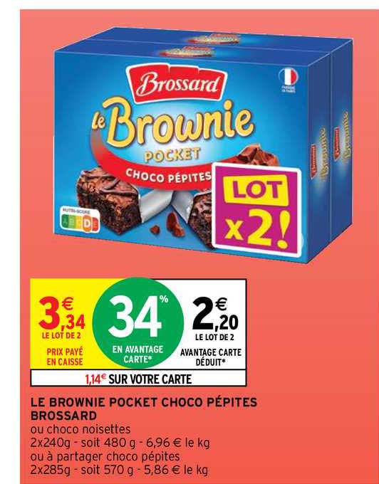 Le Brownie Pocket Choco Pépites Brossard